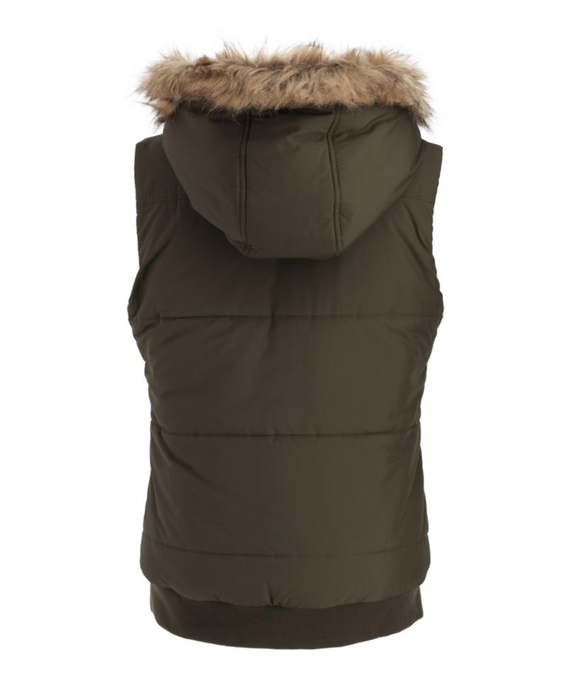 Women's Quilted Toggle Hooded Puffer Vest