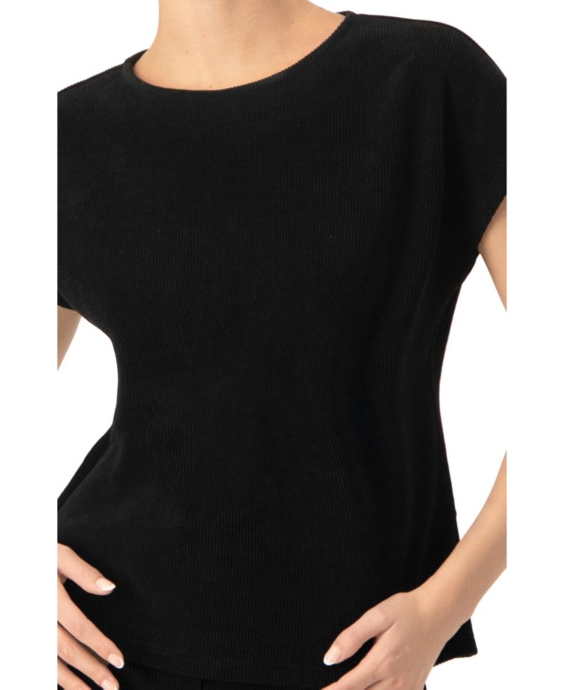 Women's Corduroy Off-Shoulder Top