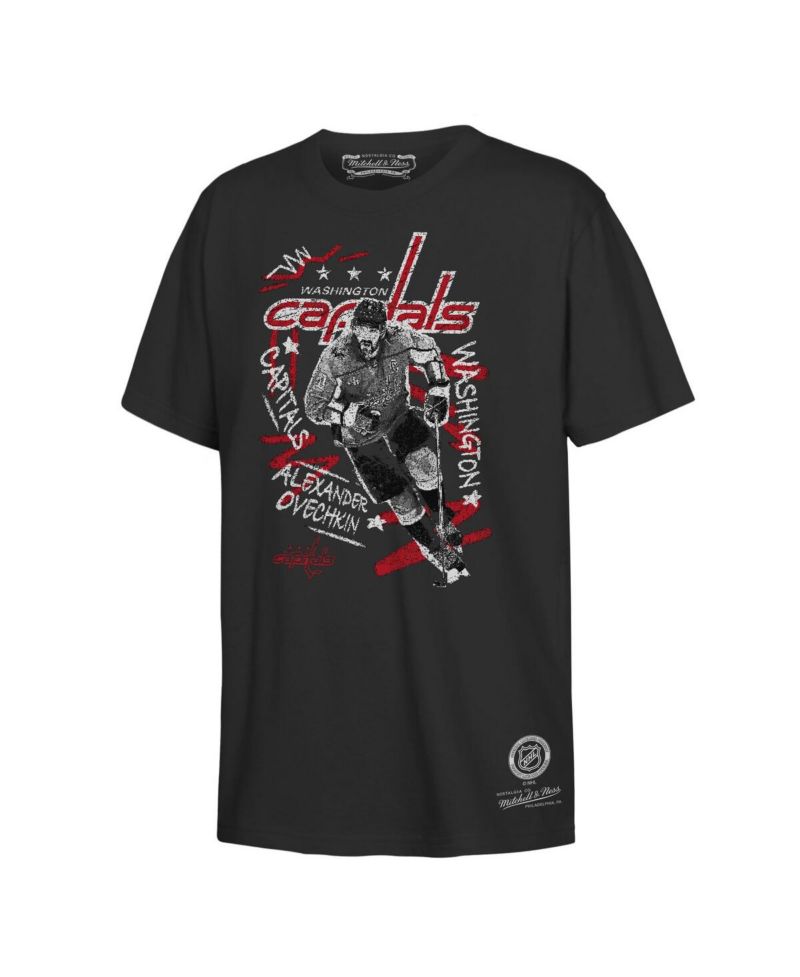 Big Boy's and Girl's Alexander Ovechkin Black Washington Capitals Chalked Up T-Shirt