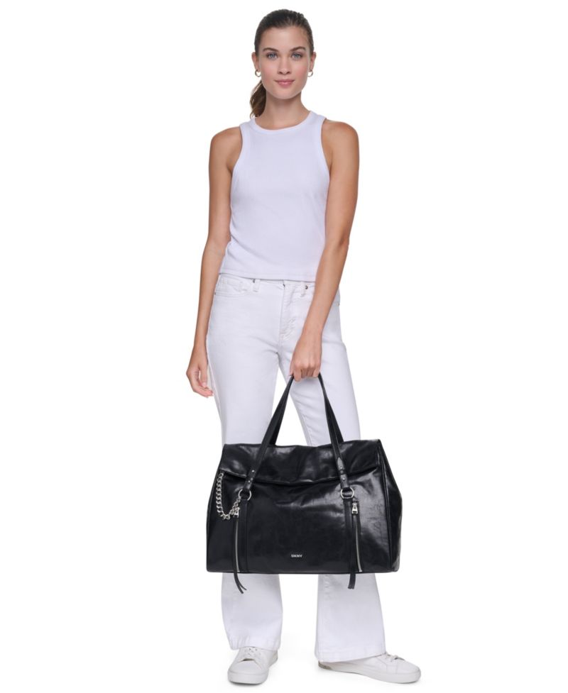 Skye Large Snap Closure Satchel Handbag