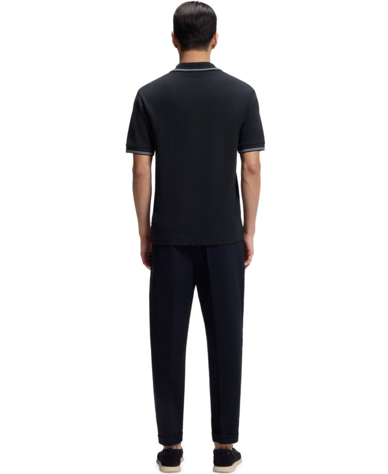 Men's Cotton-Linen Johnny Collar Polo Shirt