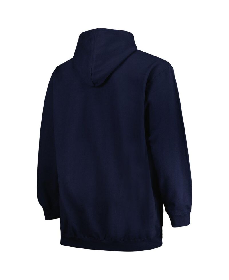 Men's Deep Sea Blue Seattle Kraken Big and Tall Arch Over Logo Pullover Hoodie