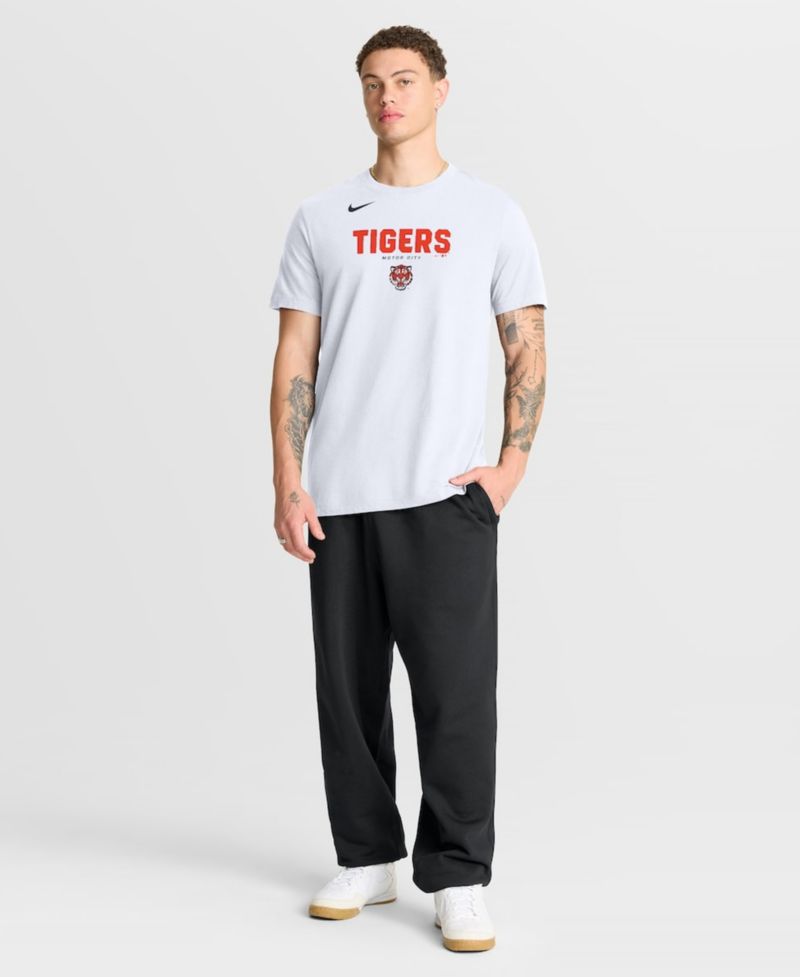 Men's White Detroit Tigers Bold Team Name T-Shirt