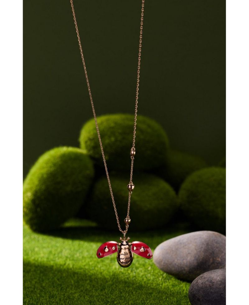Make Your Own Luck' Ladybug Locket Pendant