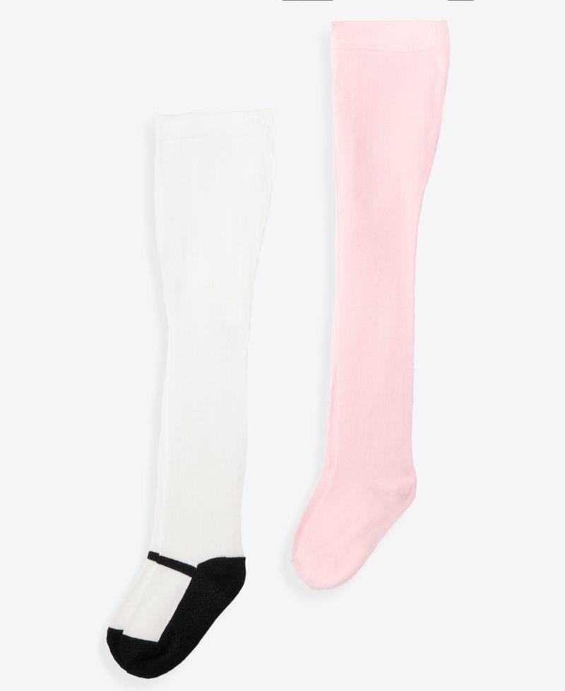 Baby Girls' 0M-24M Mary Jane Detail Stockings, 2-Pack