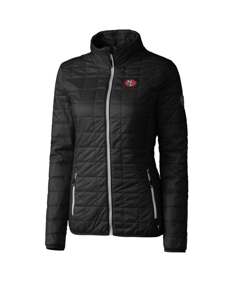 Women's Black San Francisco 49ers Throwback Logo Rainier PrimaLoft Full-Zip Puffer Jacket