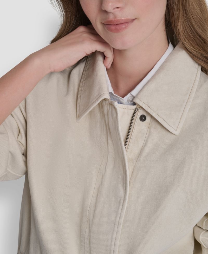 Women's Denim Bomber Coat