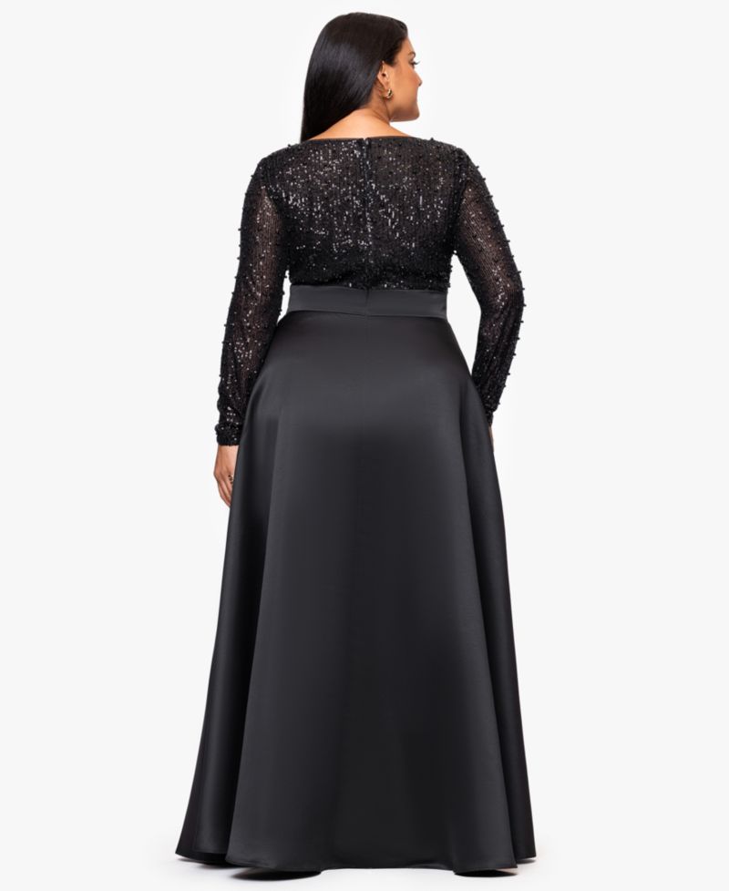 Women's Long Sleeve Ball Gown