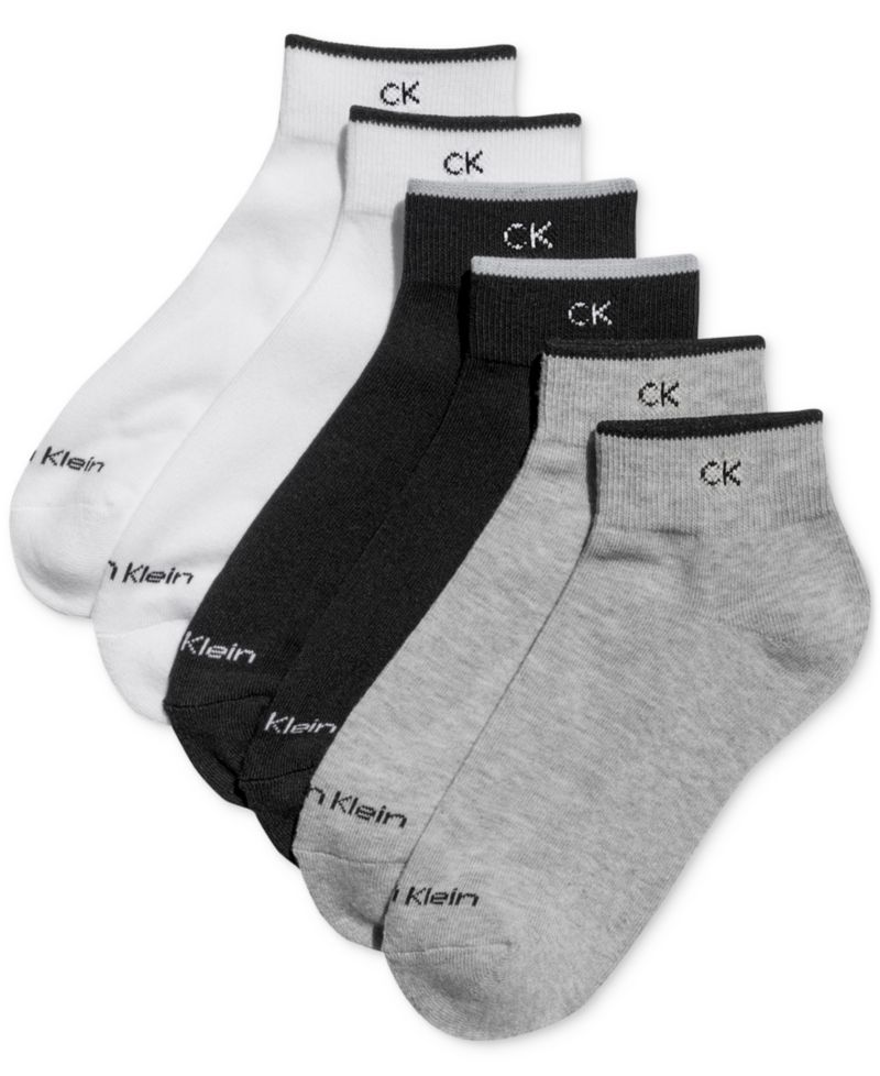 Women's 6-Pk. Solid Cushion Quarter Socks