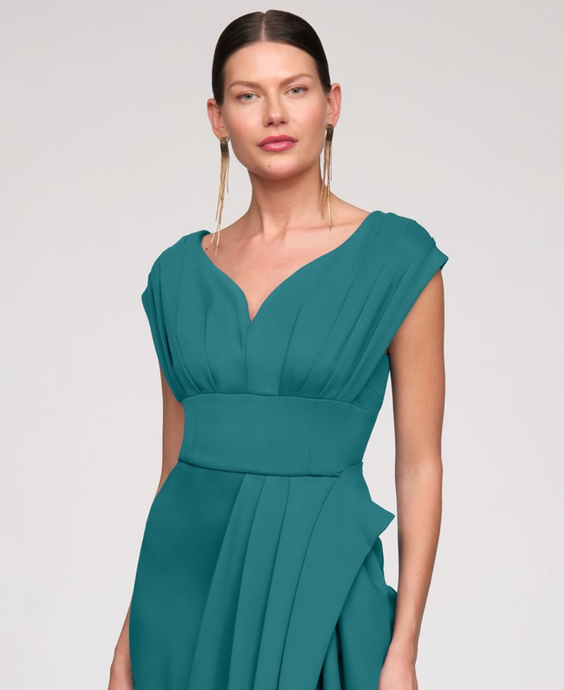 Women's Column V-Neck Gown Dress