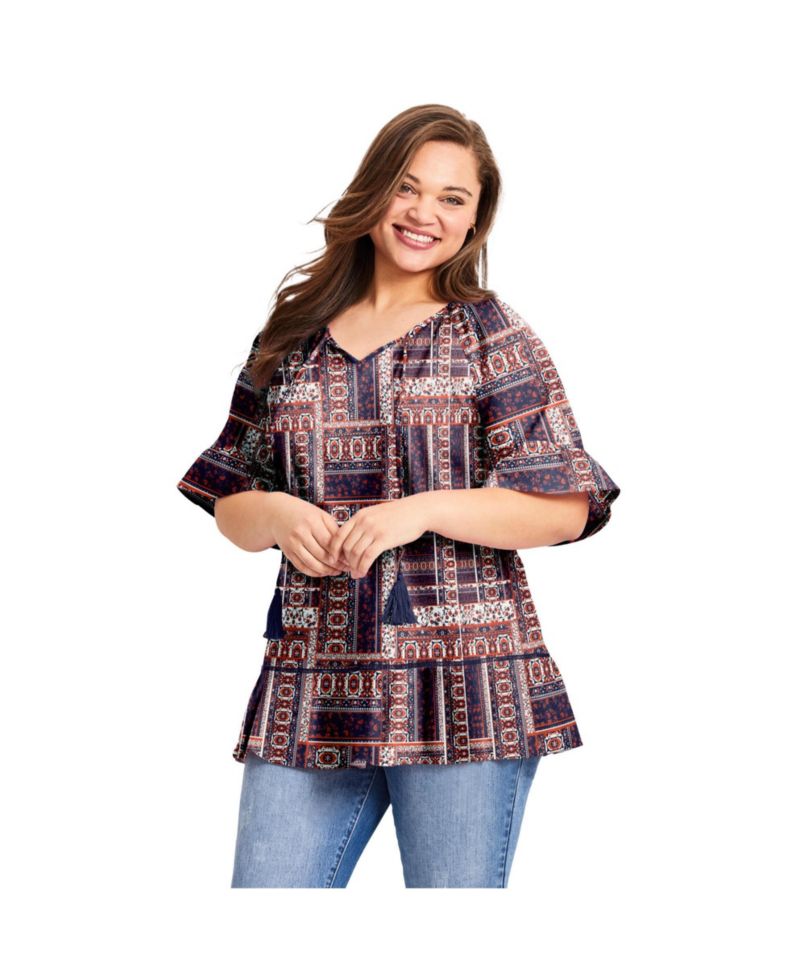 Women's Flutter Sleeve Top