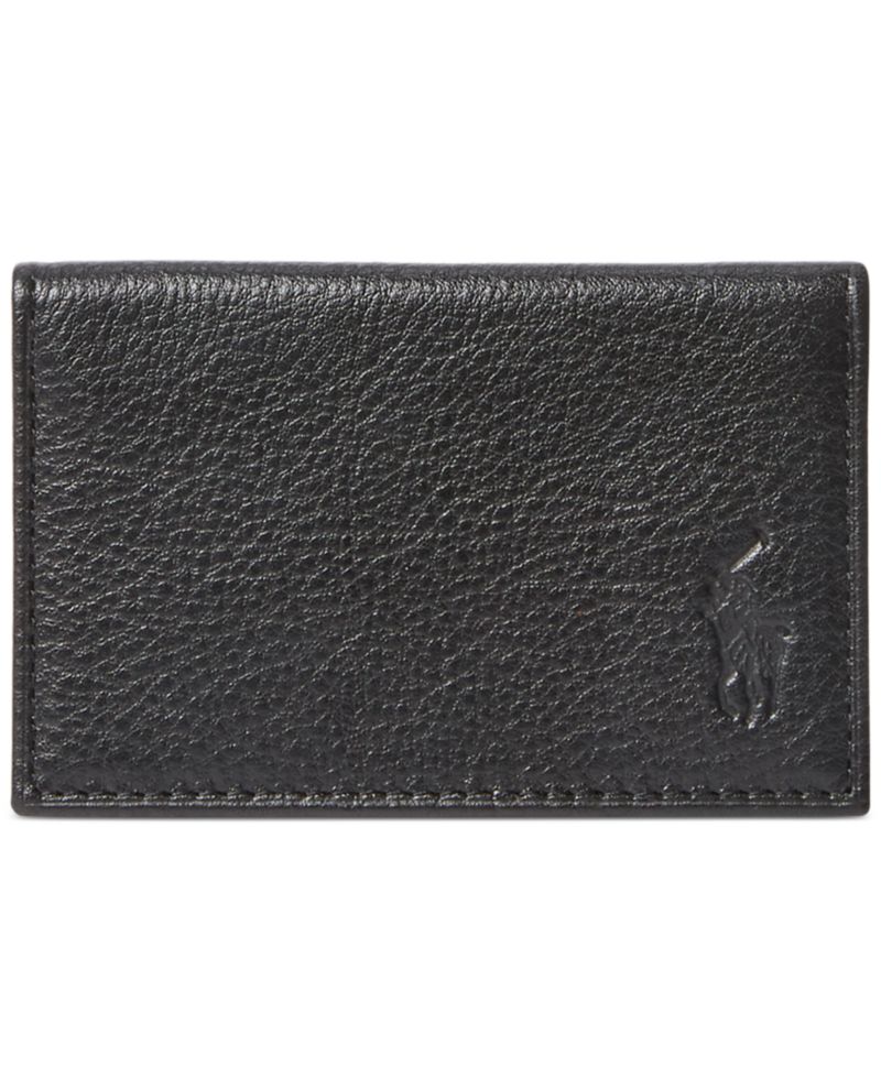 Men's Pebbled Leather Card Wallet