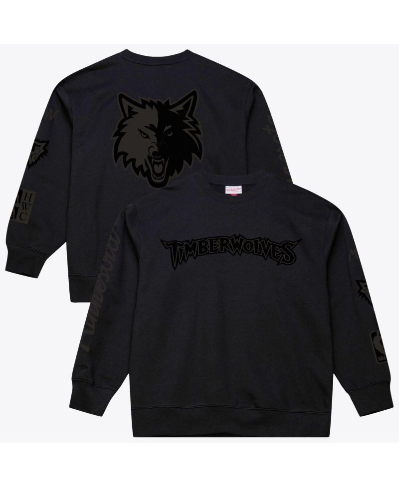 Men's Black Minnesota Timberwolves Phantom Fleece Sweatshirt