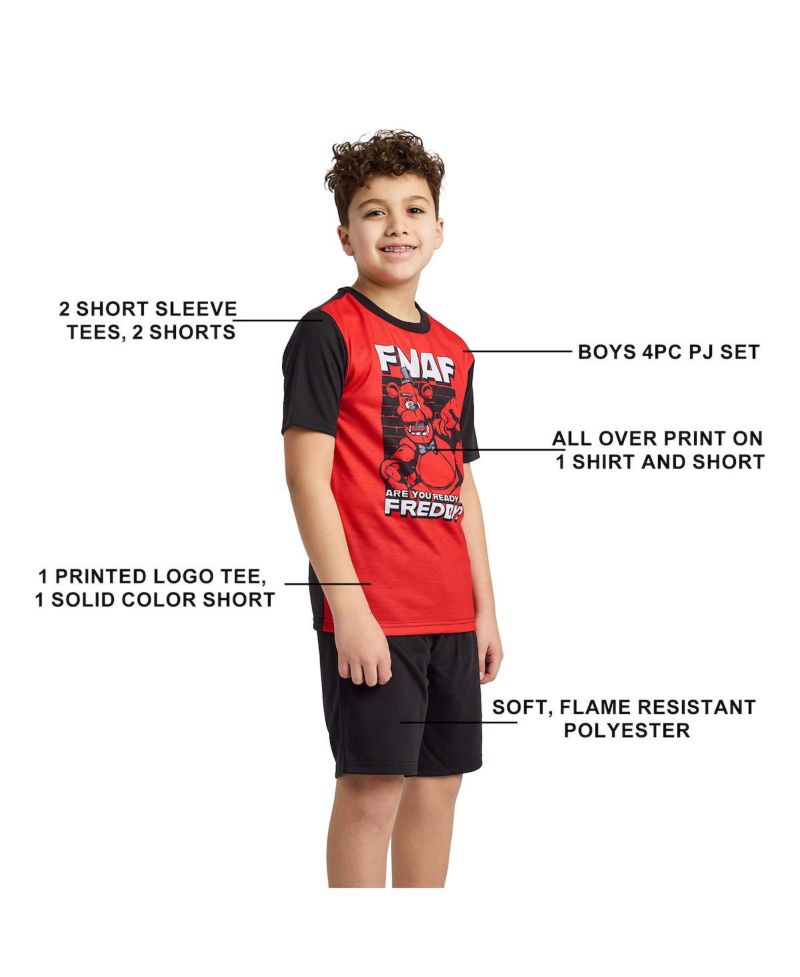 Big Boys Are You Ready For Freddy 4-Pack Pajama Set-14