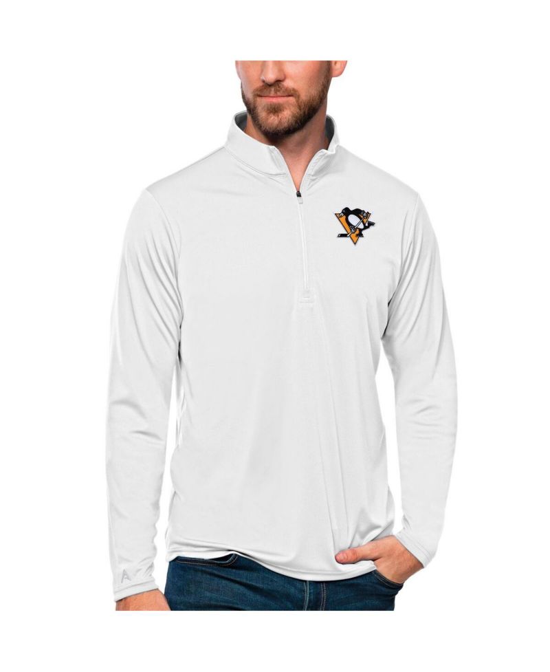 Men's White Pittsburgh Penguins Tribute Quarter-Zip Pullover