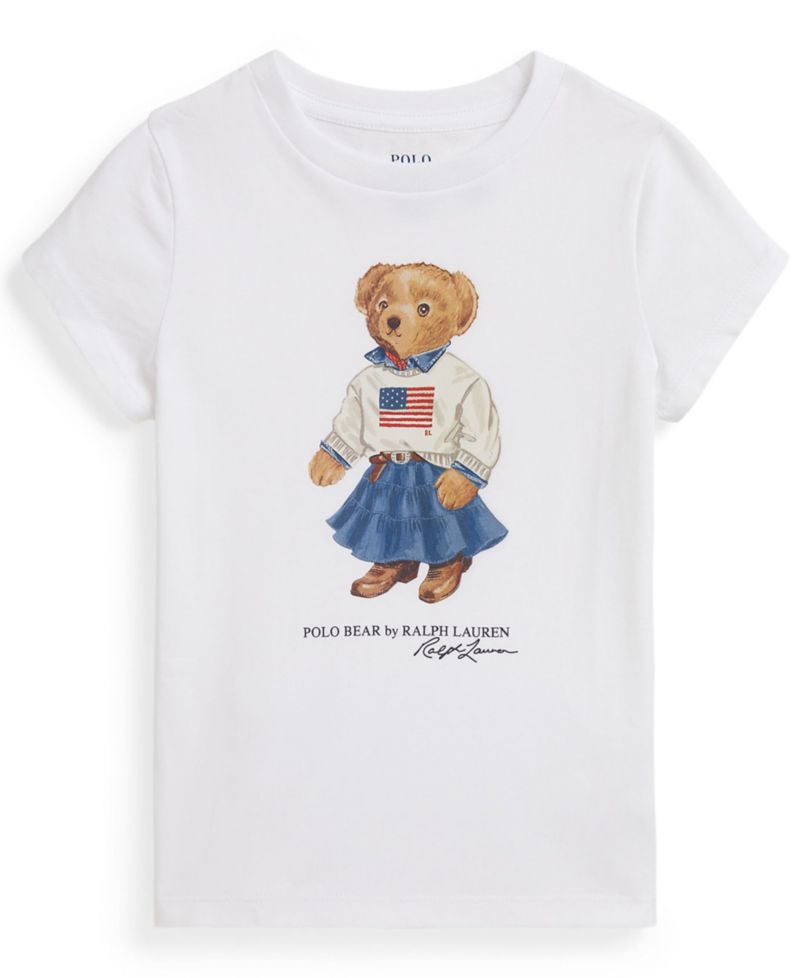 Girls' 2T-6X Polo Bear Printed Short-Sleeve T-Shirt