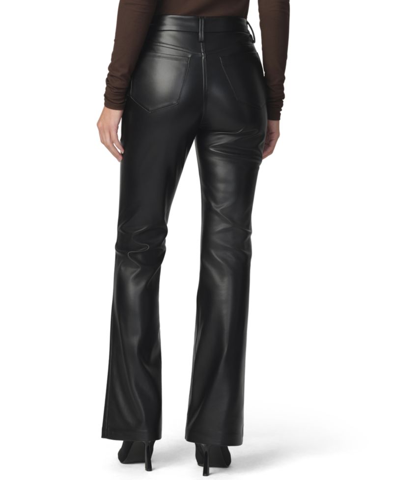 Petite Provocateur High-Rise Bootcut Faux-Leather Pants