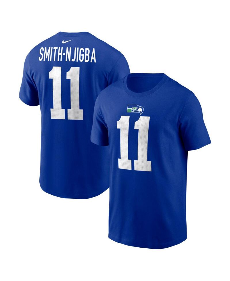 Men's Jaxon Smith-Njigba Royal Seattle Seahawks Player Name & Number T-Shirt
