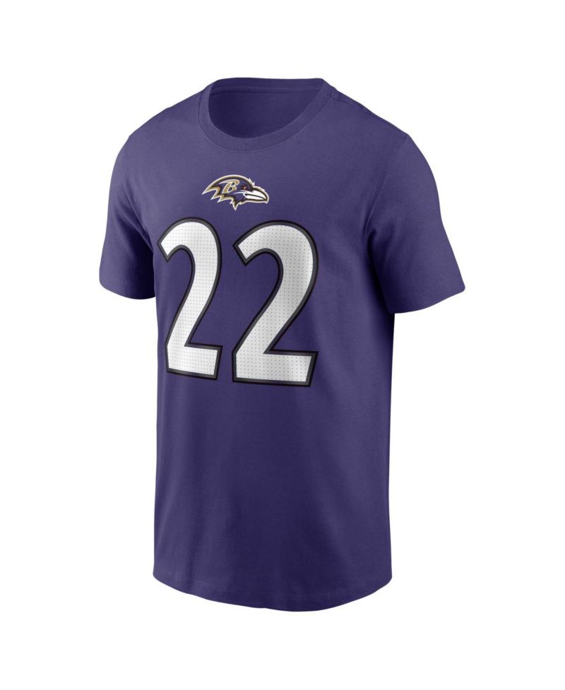Men's Derrick Henry Purple Baltimore Ravens Name & Number T-Shirt