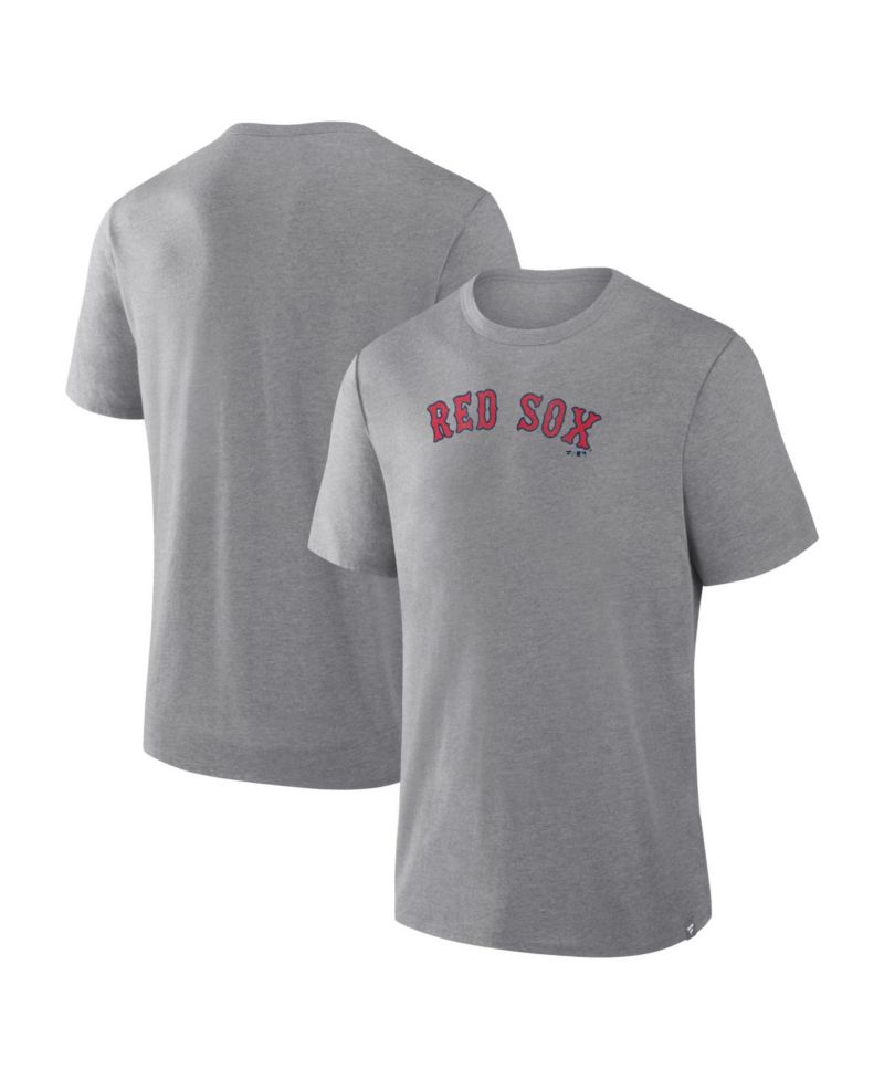 Men's Heather Gray Boston Red Sox Play Tribute Tri-Blend T-Shirt