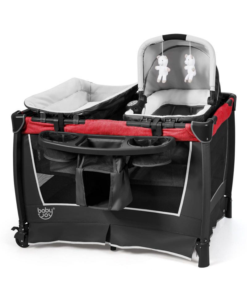 Kids 4 in 1 Convertible Portable Playard Newborn Napper