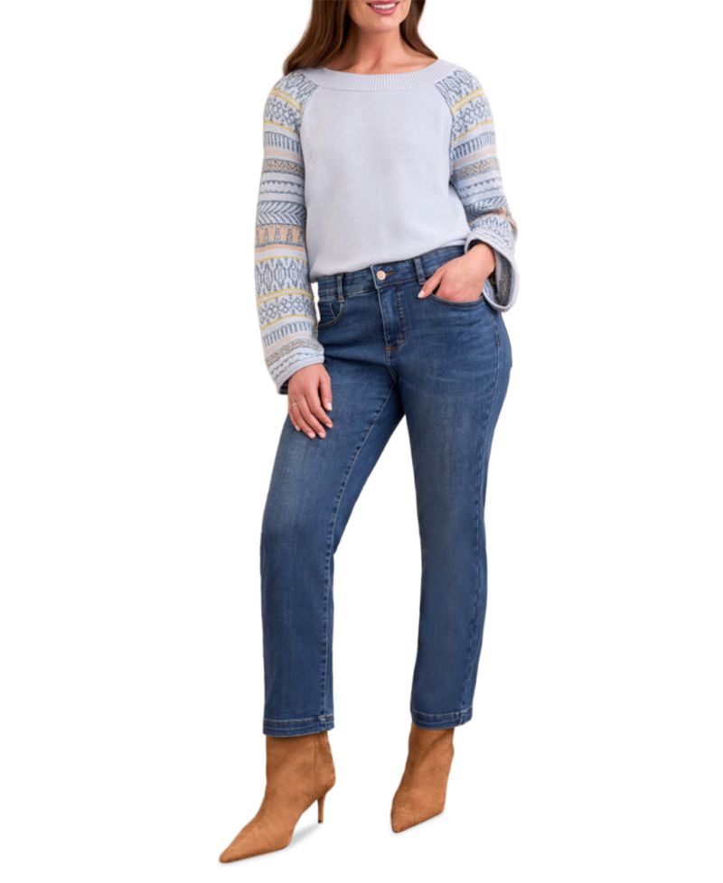 Women's Audrey Boundless Stretch Denim Straight Leg Crop Jeans