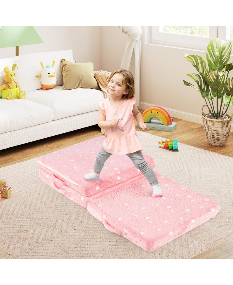 Foldable Floor Mattress for Kids with Washable Cover