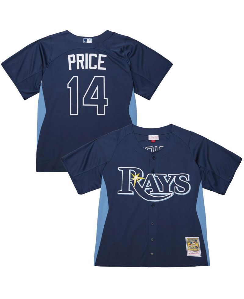 Men's David Price Blue Tampa Bay Rays Authentic Batting Practice Jersey