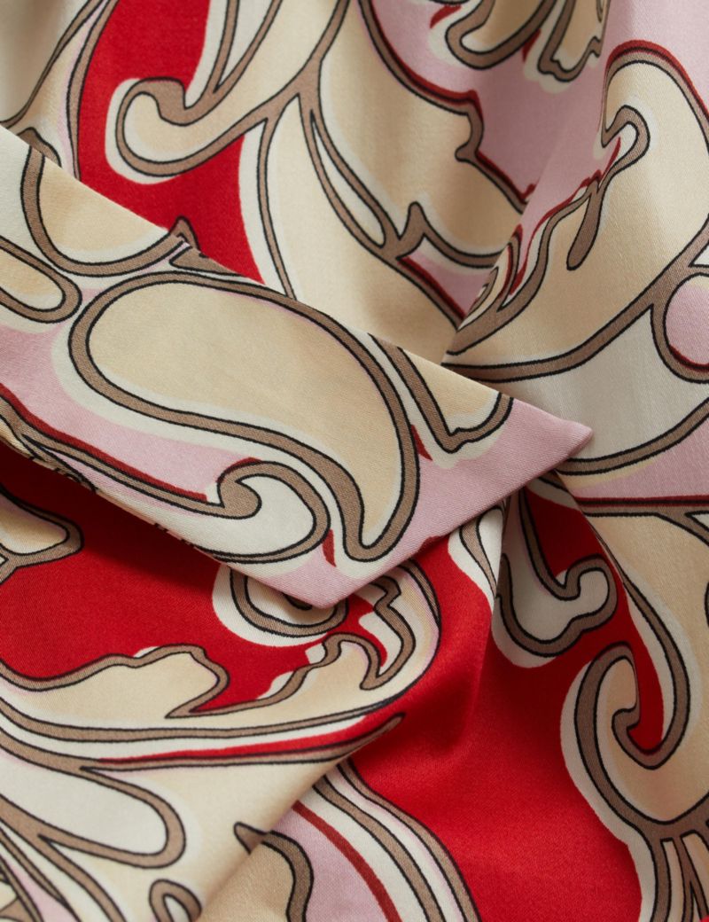 Beki Printed Collar Shirt Dress