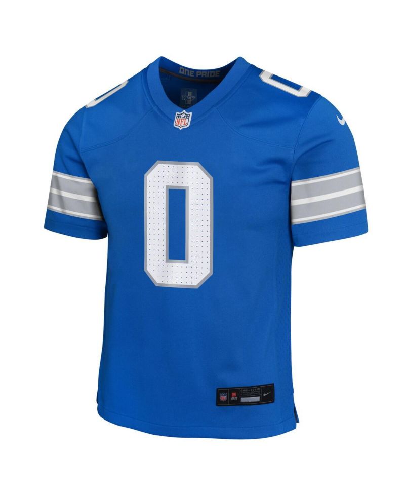 Big Boys and Girls Jahmyr Gibbs Blue Detroit Lions Team Game Jersey
