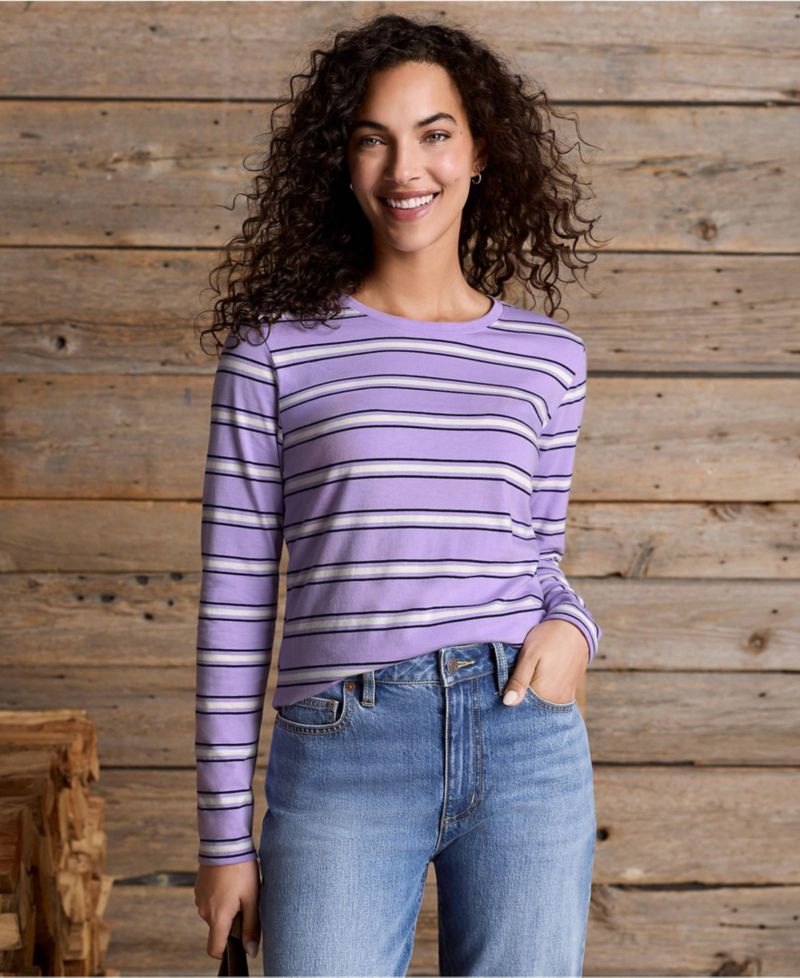 Women's Tall Supima Cotton Long Sleeve Crewneck T-Shirt
