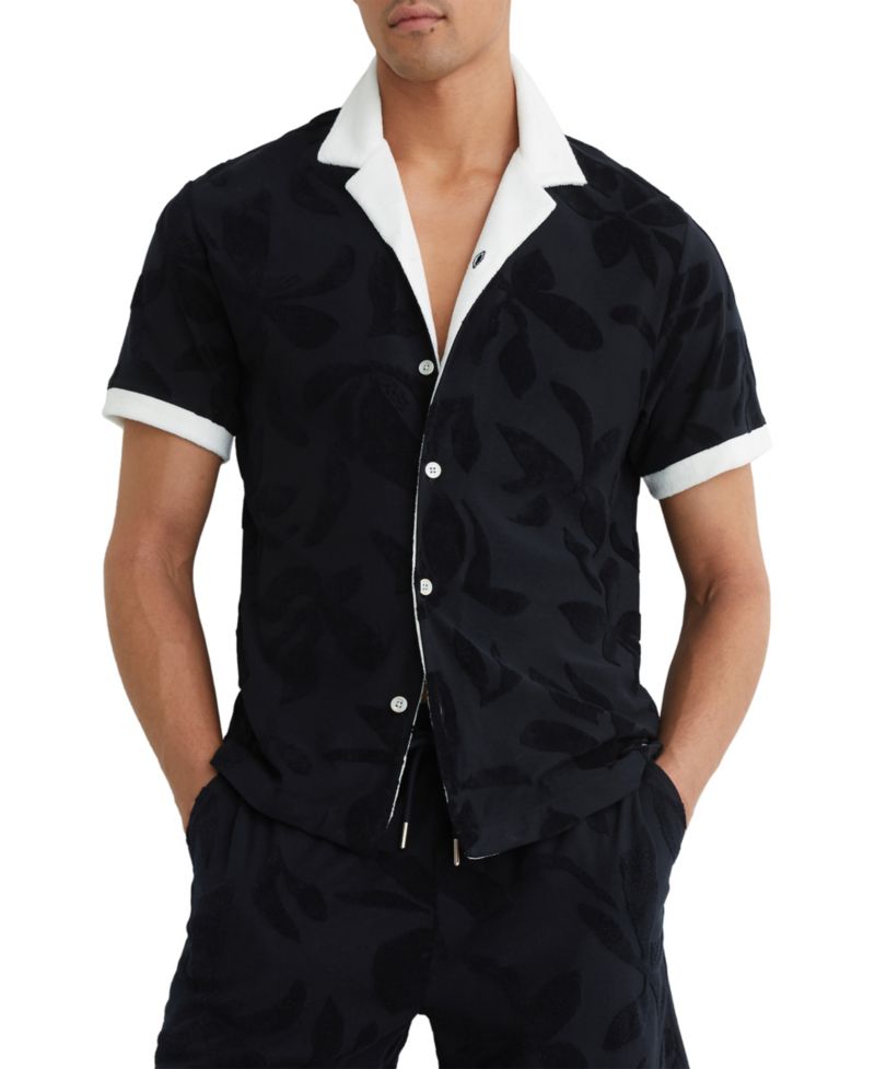 Men's Zuma Towelling Jacquard Cuban Shirt