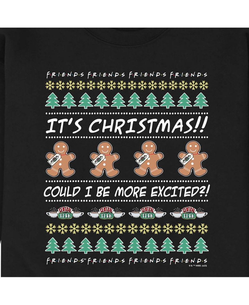 Men's Friends Christmas Crew Fleece Pullover