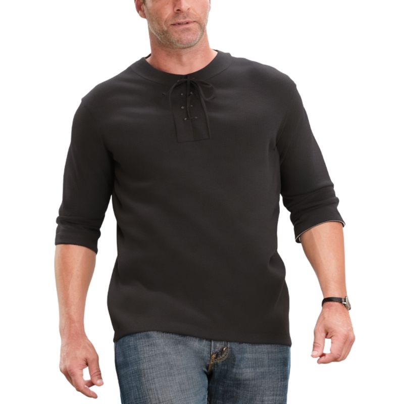 Men's Gauze Lace-Up Shirt