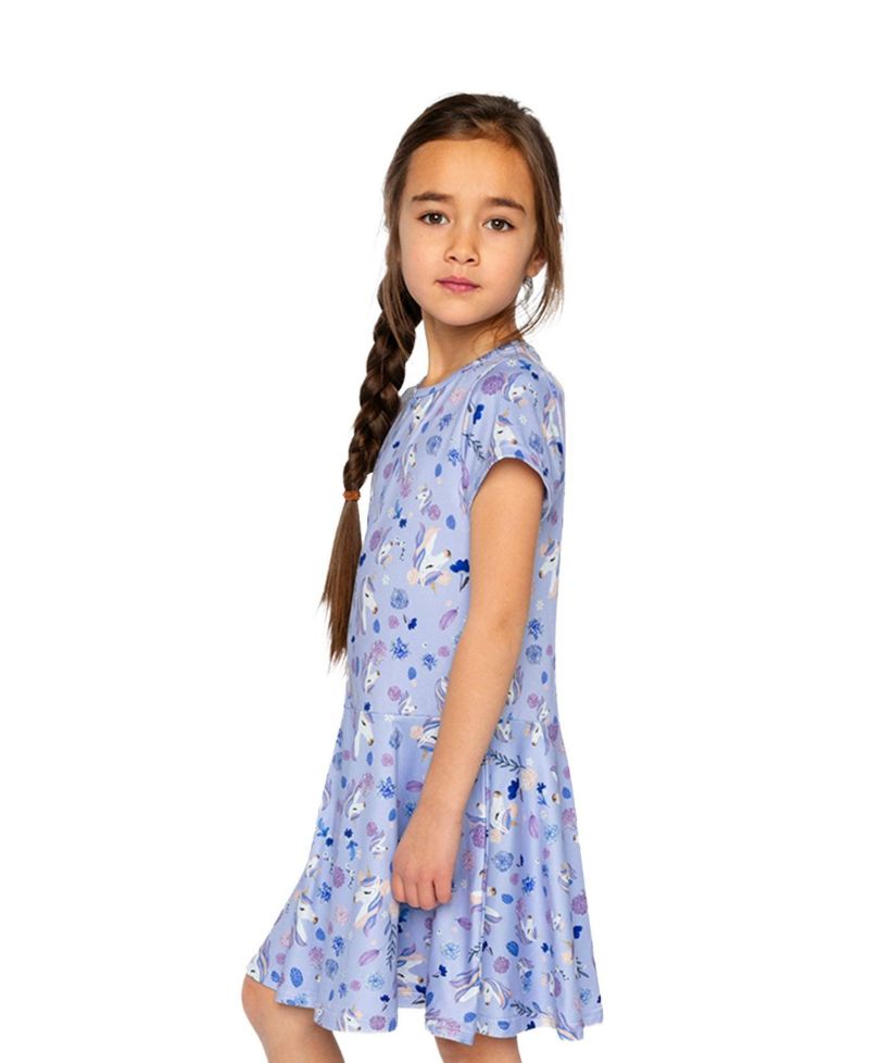 Little and Big Girl (6Y - 12Y) Short Sleeve Dress