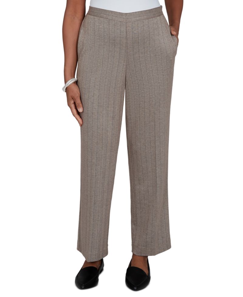 Women's Pull-On Mid-Rise Striped Pants