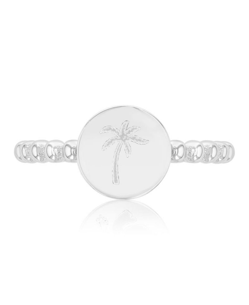 Waterproof Yellow Palm Tree Beads Ring