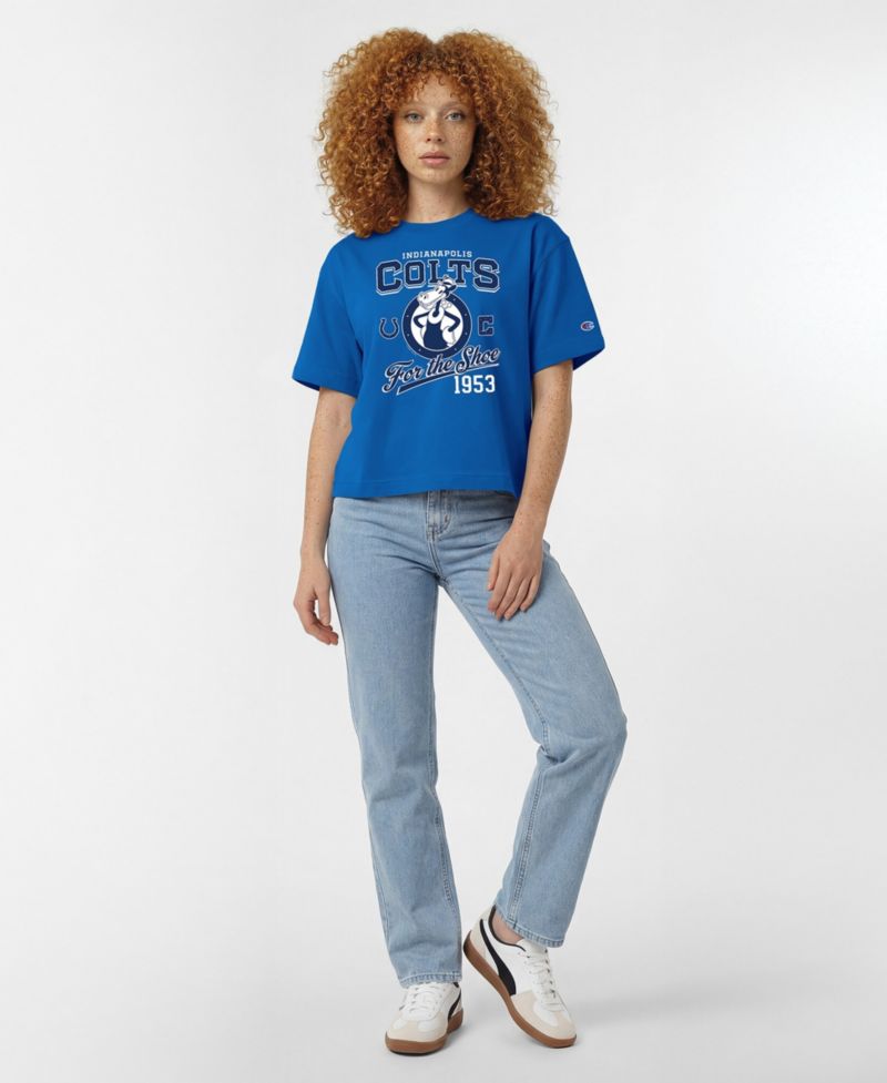 Women's Royal Indianapolis Colts Disney X Champion All Star T-Shirt