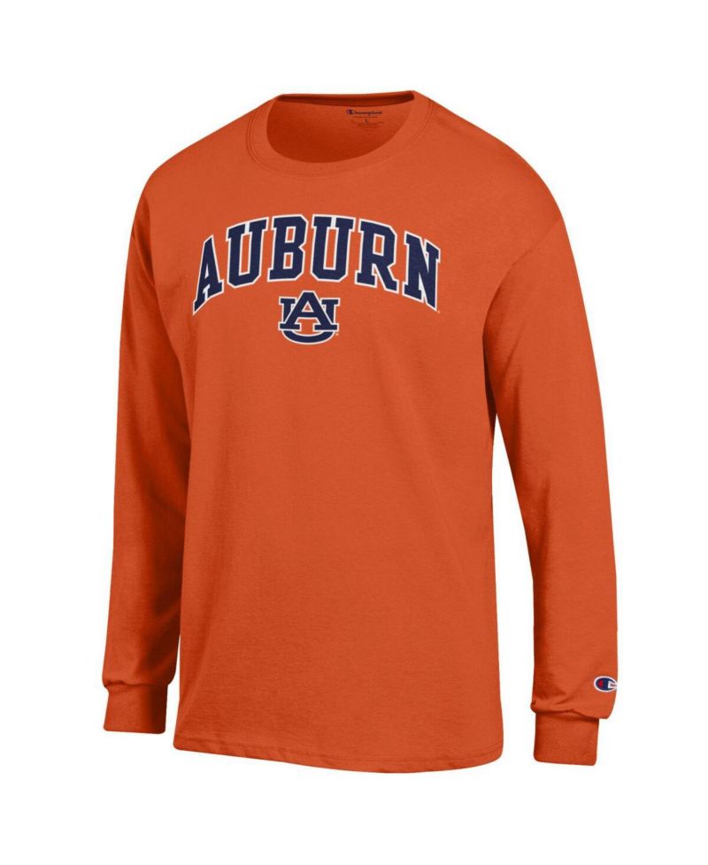 Men's Orange Auburn Tigers Arch Over Logo Long Sleeve T-Shirt