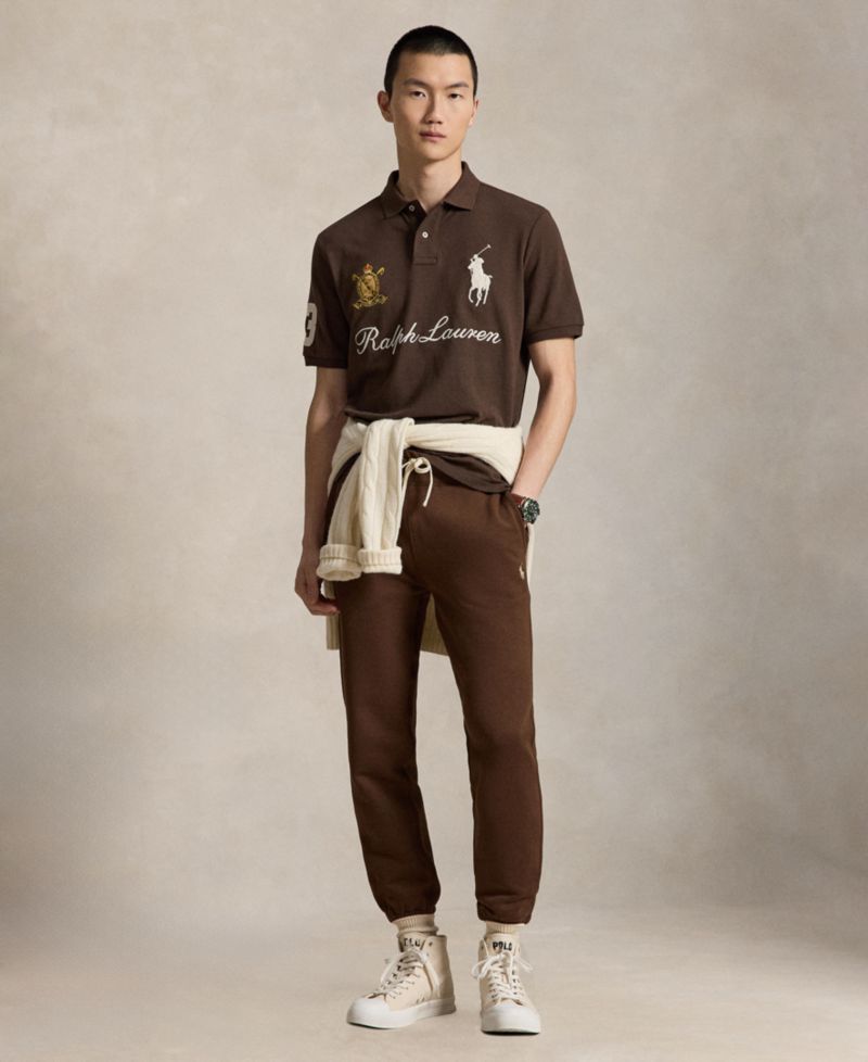 Men's Custom Slim-Fit Big Pony Mesh Polo Shirt