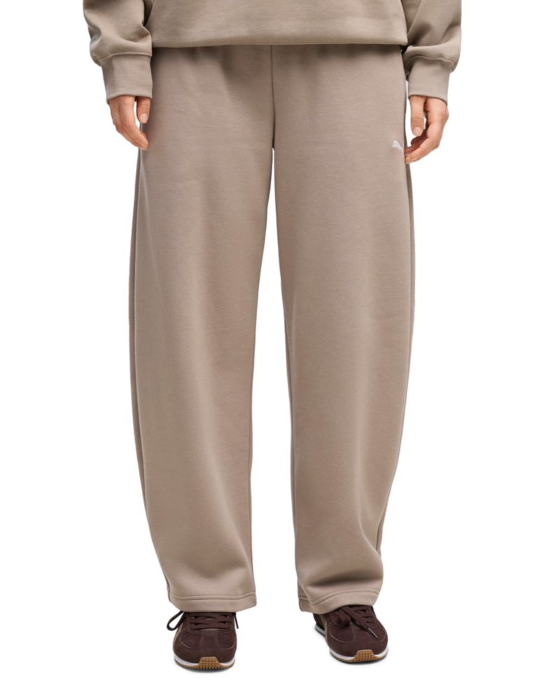 Women's Ess Relaxed Barrel-Leg Fleece Pants