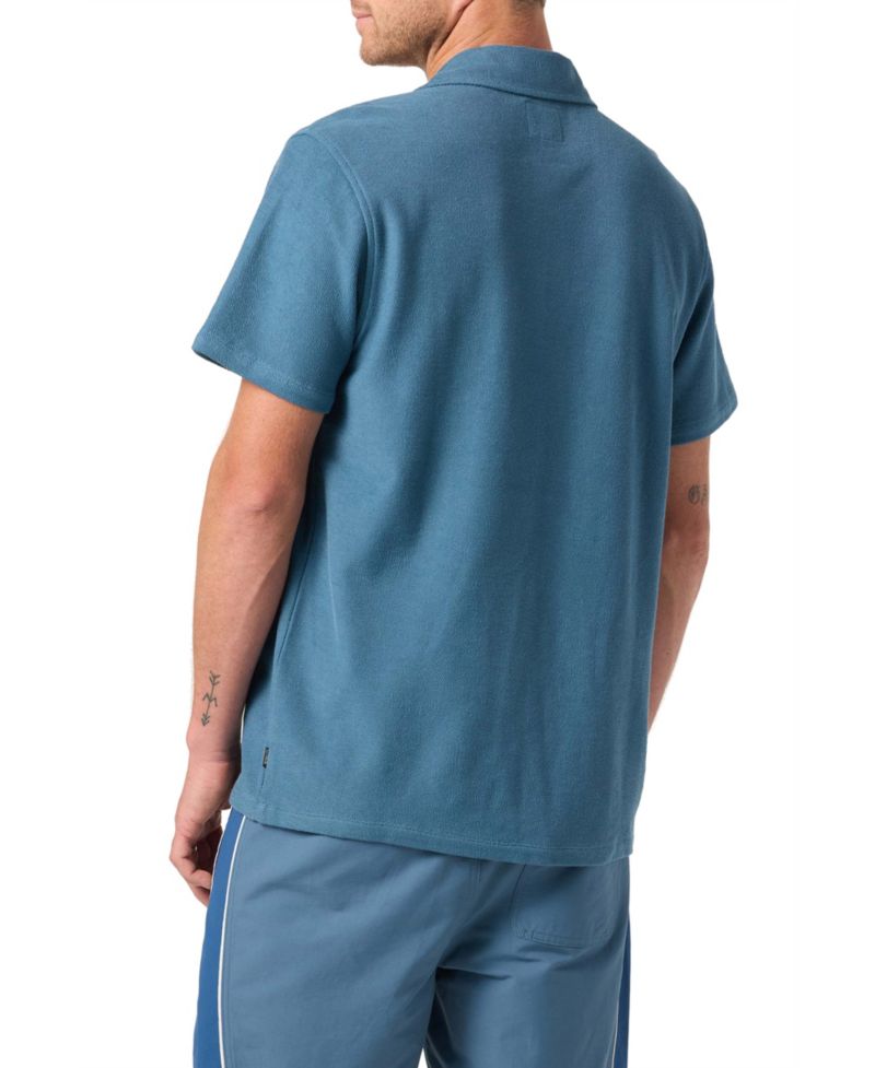 Men's Knit Camp-Collar Polo Shirt