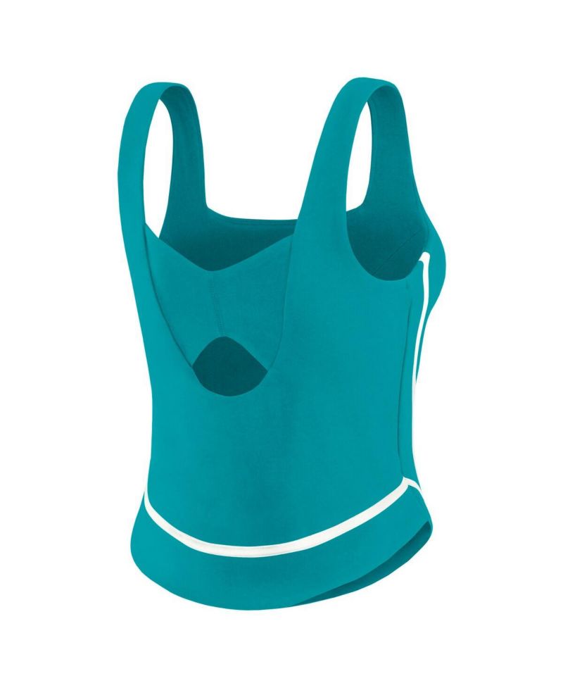 Women's Aqua Miami Dolphins Square Neck Tank Top