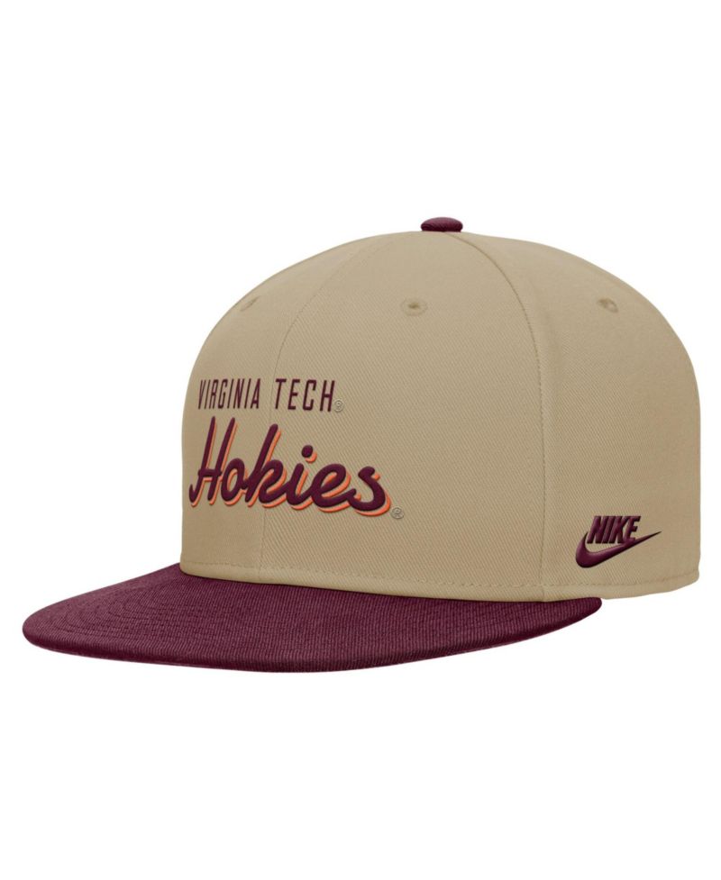 Men's Beige/Maroon Virginia Tech Hokies Pro Dri-FIT Snapback Hat
