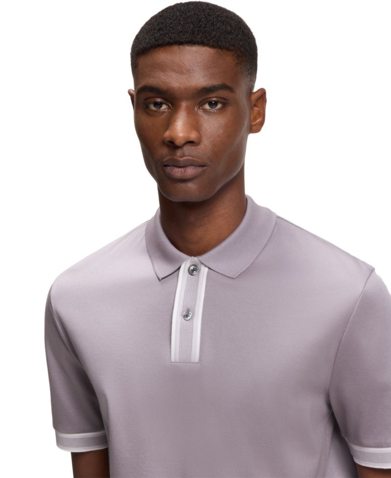 Men's Mercerized-Cotton Regular-Fit Polo Shirt