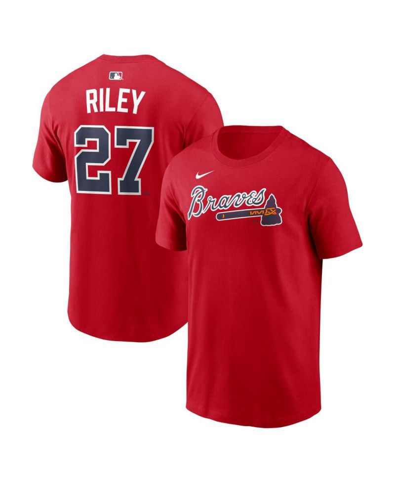 Men's Austin Riley Red Atlanta Braves Home Name & Number T-Shirt