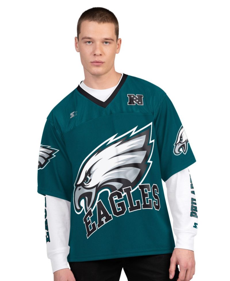 Men's Midnight Green/White Philadelphia Eagles Short Sleeve Long Sleeve T-Shirt