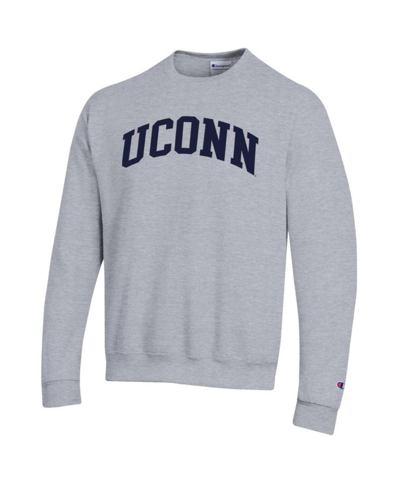 Men's Navy UConn Huskies Basic Arch Fleece Pullover Sweatshirt