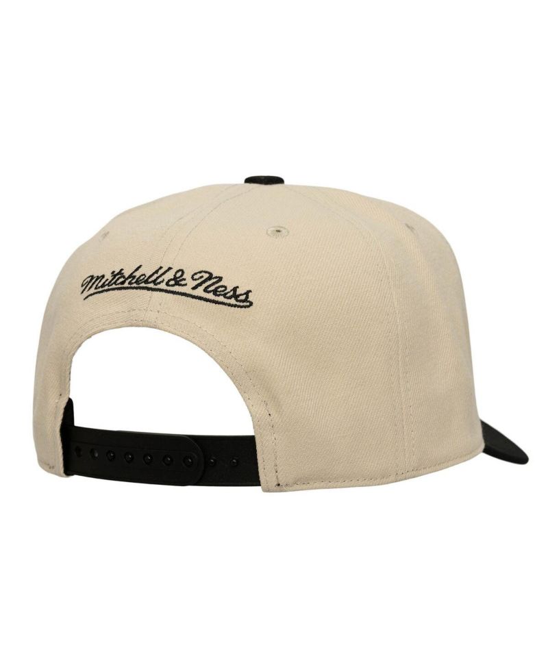 Men's Cream/Black Columbus Crew Upside Down Pro Pinch Snapback Hat