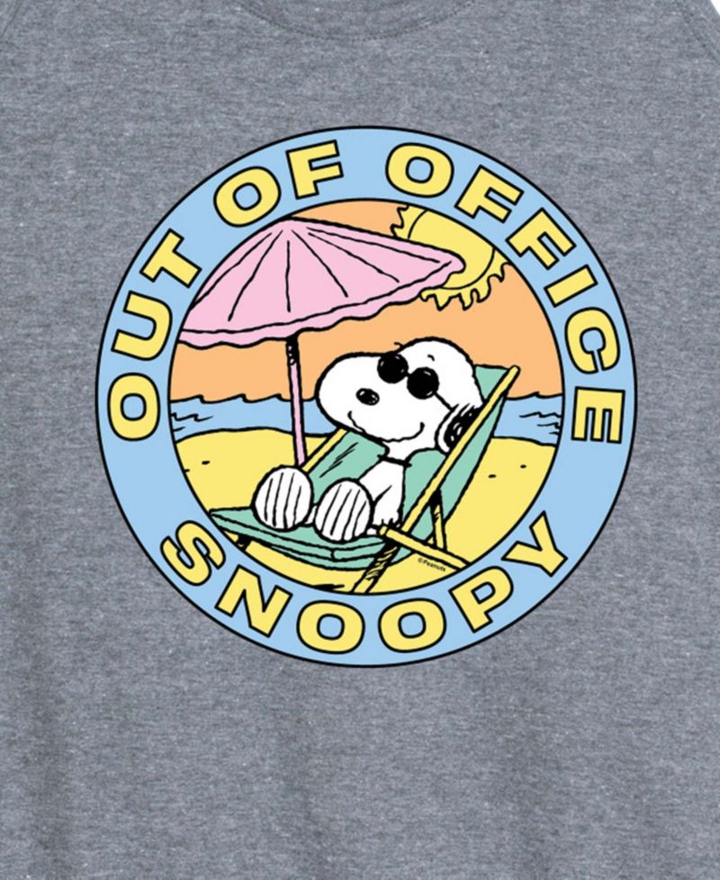 Plus Size Peanuts Out of office Snoopy Racerback Graphic Tank Top